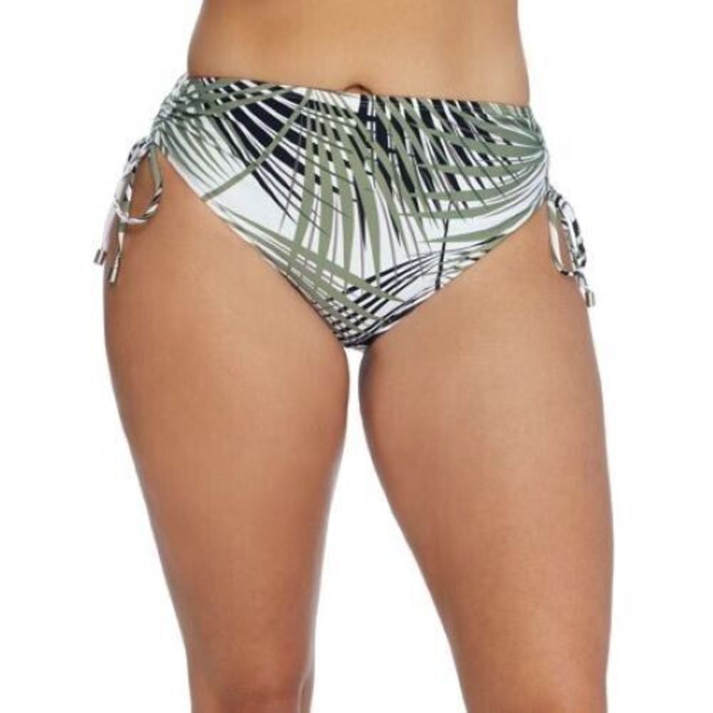 Contours Coco Reef Printed Shirred High Waist Bikini Swim Separates 2xlarge 2xl